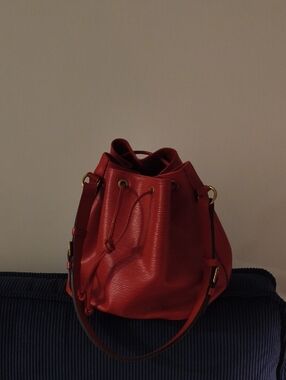 Louis Vuitton Small Noe in Red Epi Leather